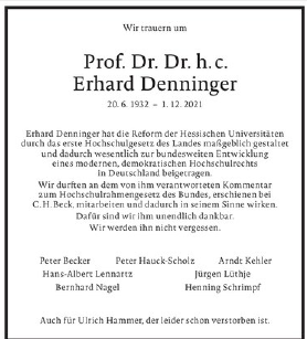 Erhard Denninger, Studentenbewegung